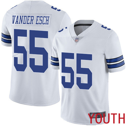 Youth Dallas Cowboys Limited White Leighton Vander Esch Road #55 Vapor Untouchable NFL Jersey